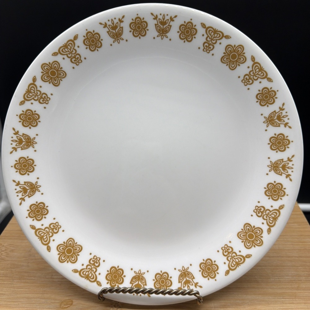 Vintage Corelle Corning Butterfly Gold Salad Plate 8.5"